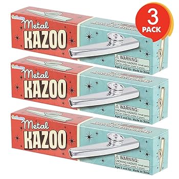 Amazon.com: ArtCreativity 4.75 Inch Metal Kazoo - Set of 3